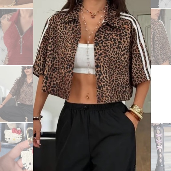 Tops - Leopard Print Crop Top